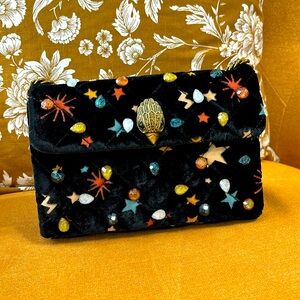 Kurt Geiger Velvet London Kensington Medium Celestial Crystal Shoulder C…